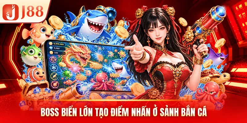 Boss biển lớn tạo điểm nhấn ở sảnh bắn cá